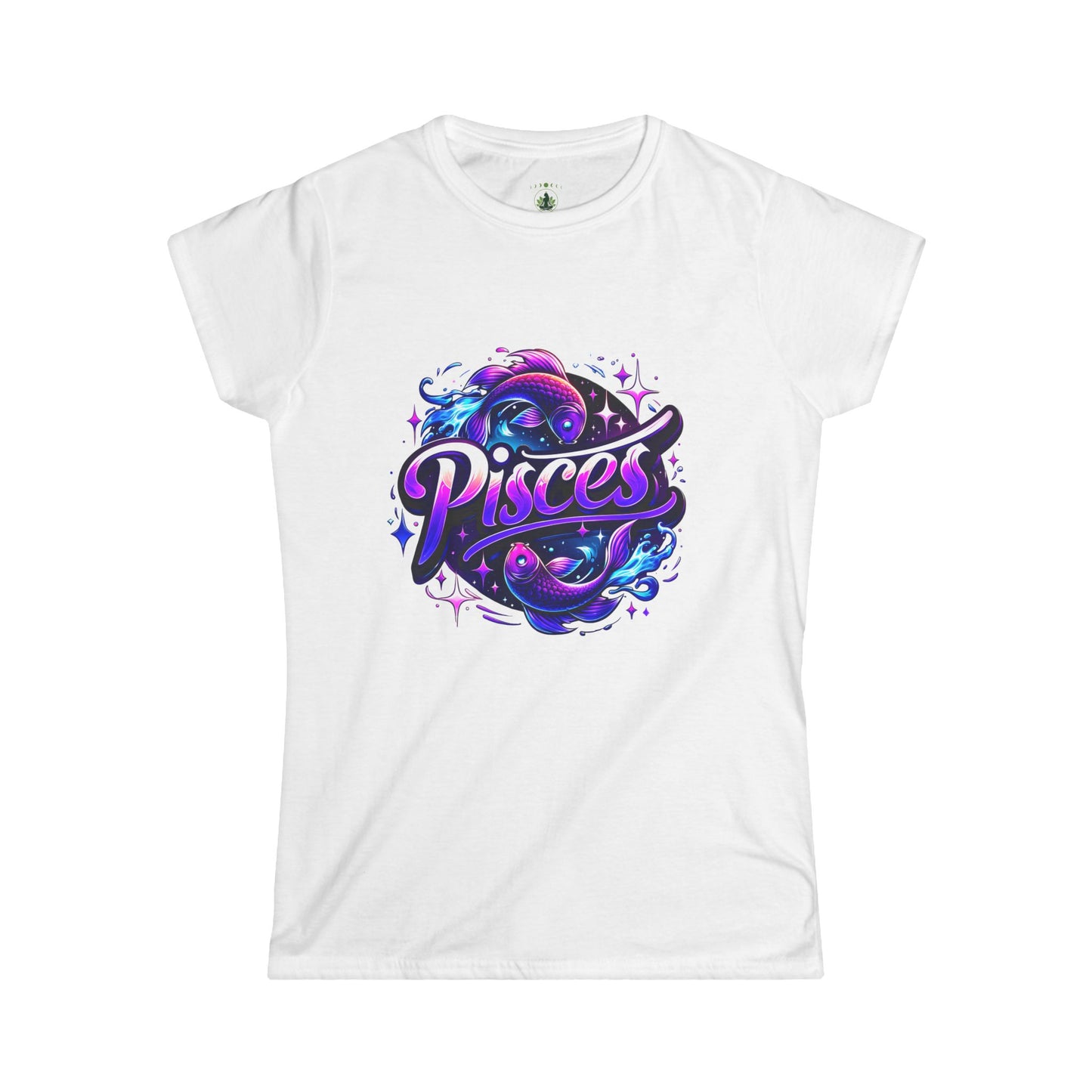 Pisces Zodiac T-Shirt – Bold Black & White Design 2
