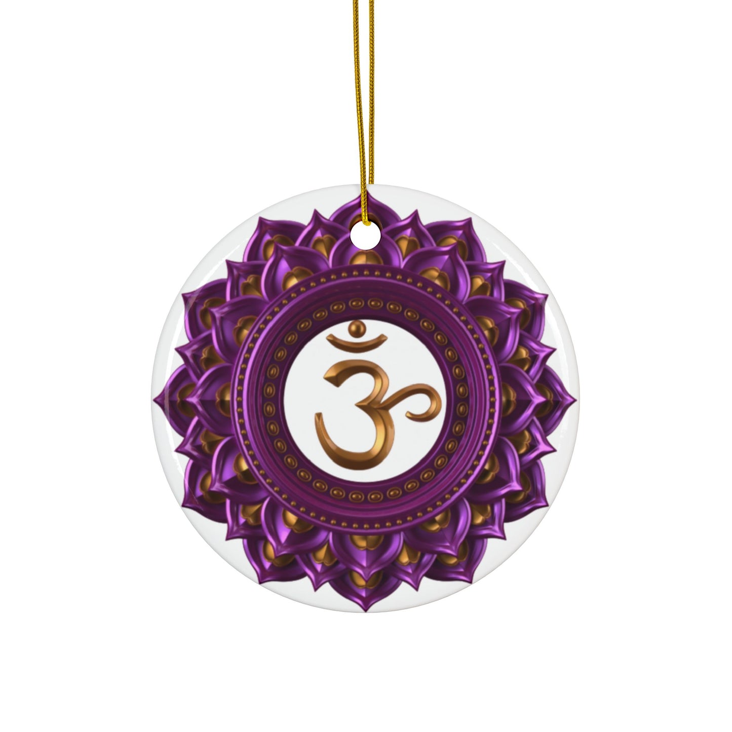 Crown Chakra Ceramic Ornament – Sacred Holiday Spirit