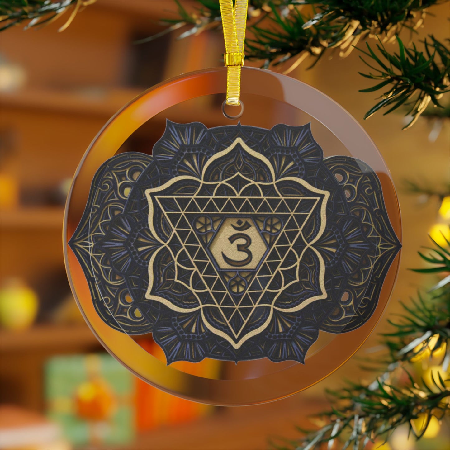 Sacred Chakra Glass Ornament Set – 7-Piece Radiant Holiday Collection