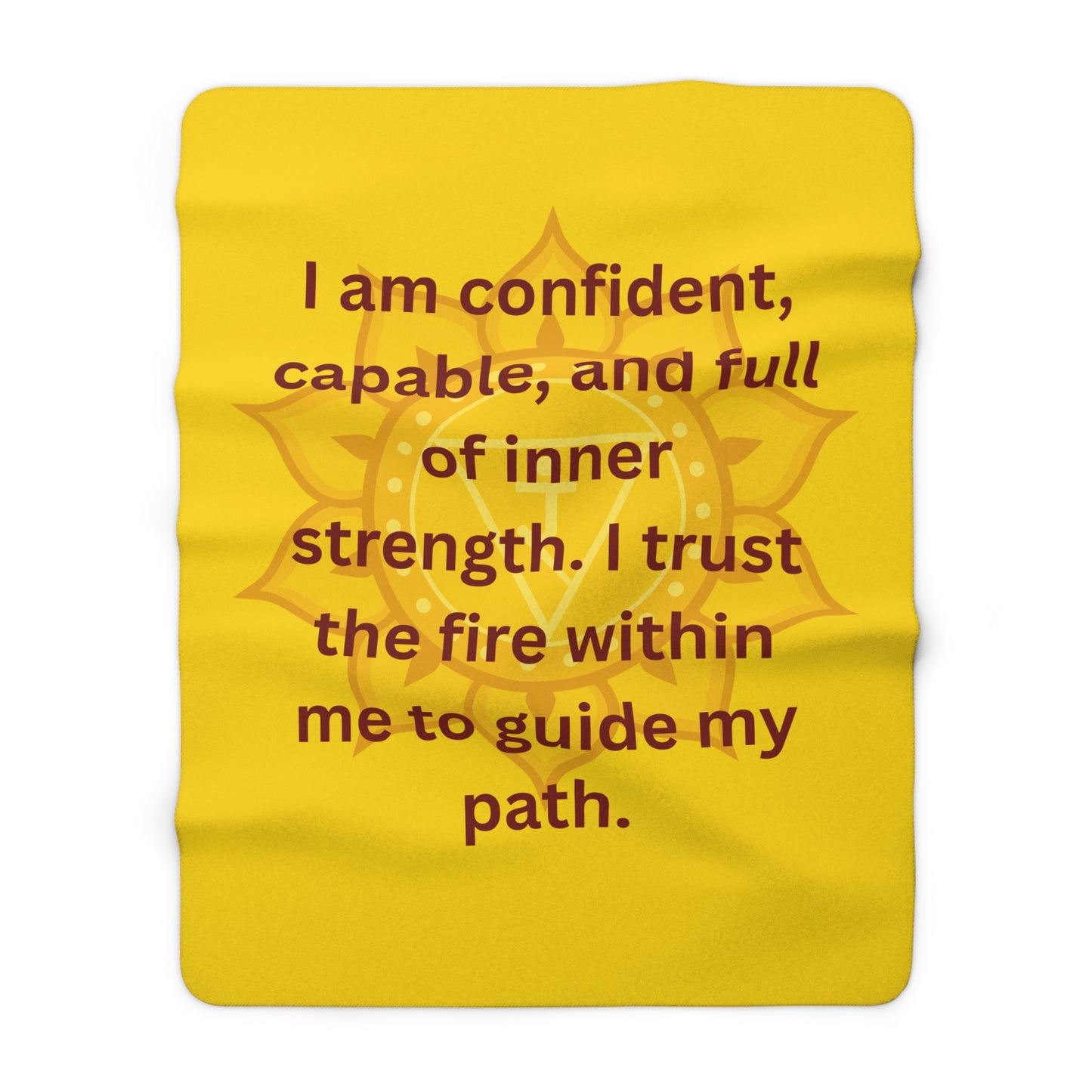 Solar Plexus Premium Sherpa Blanket — Confidence, Power & Inner Strength