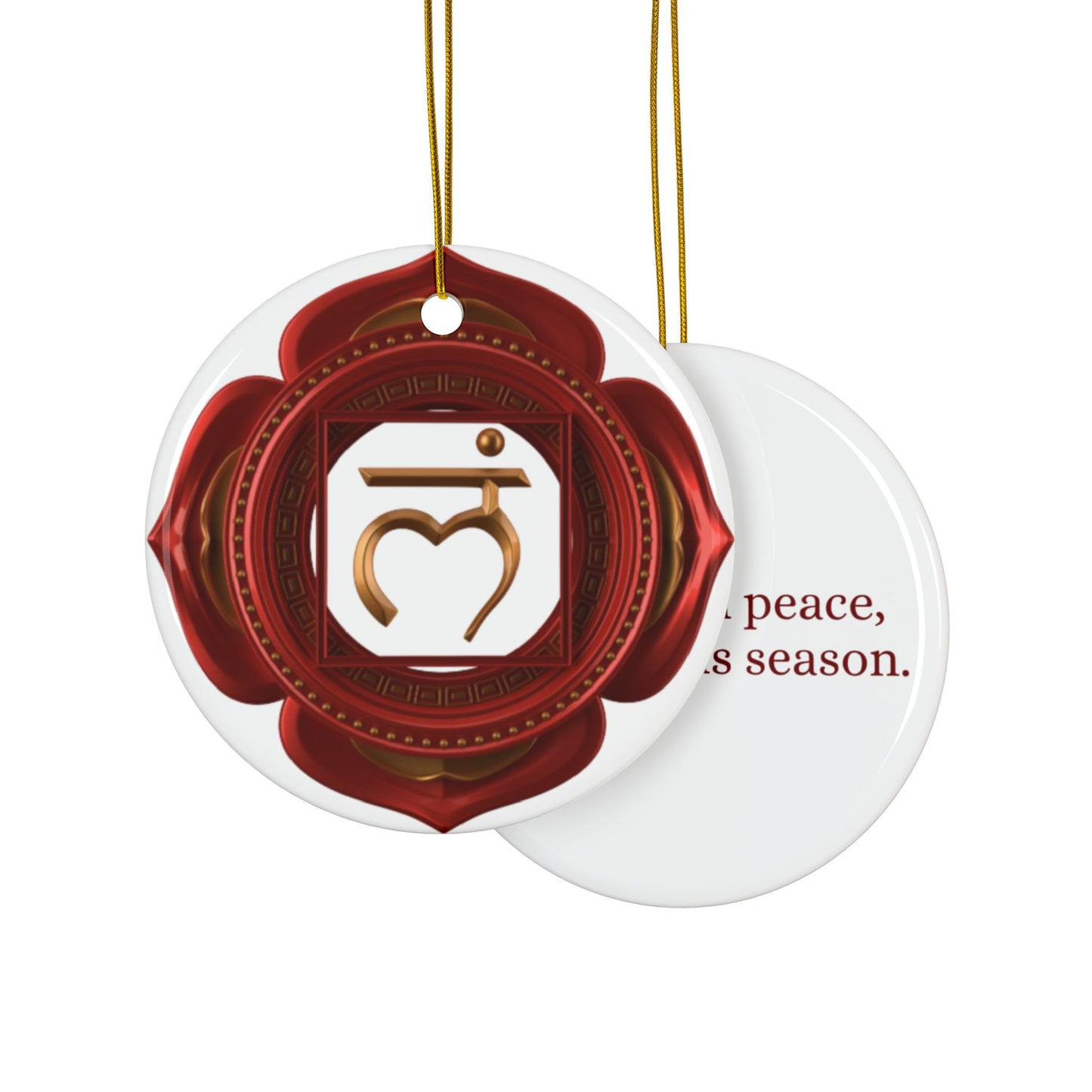 Root Chakra Ceramic Ornament – Grounded Holiday Balance