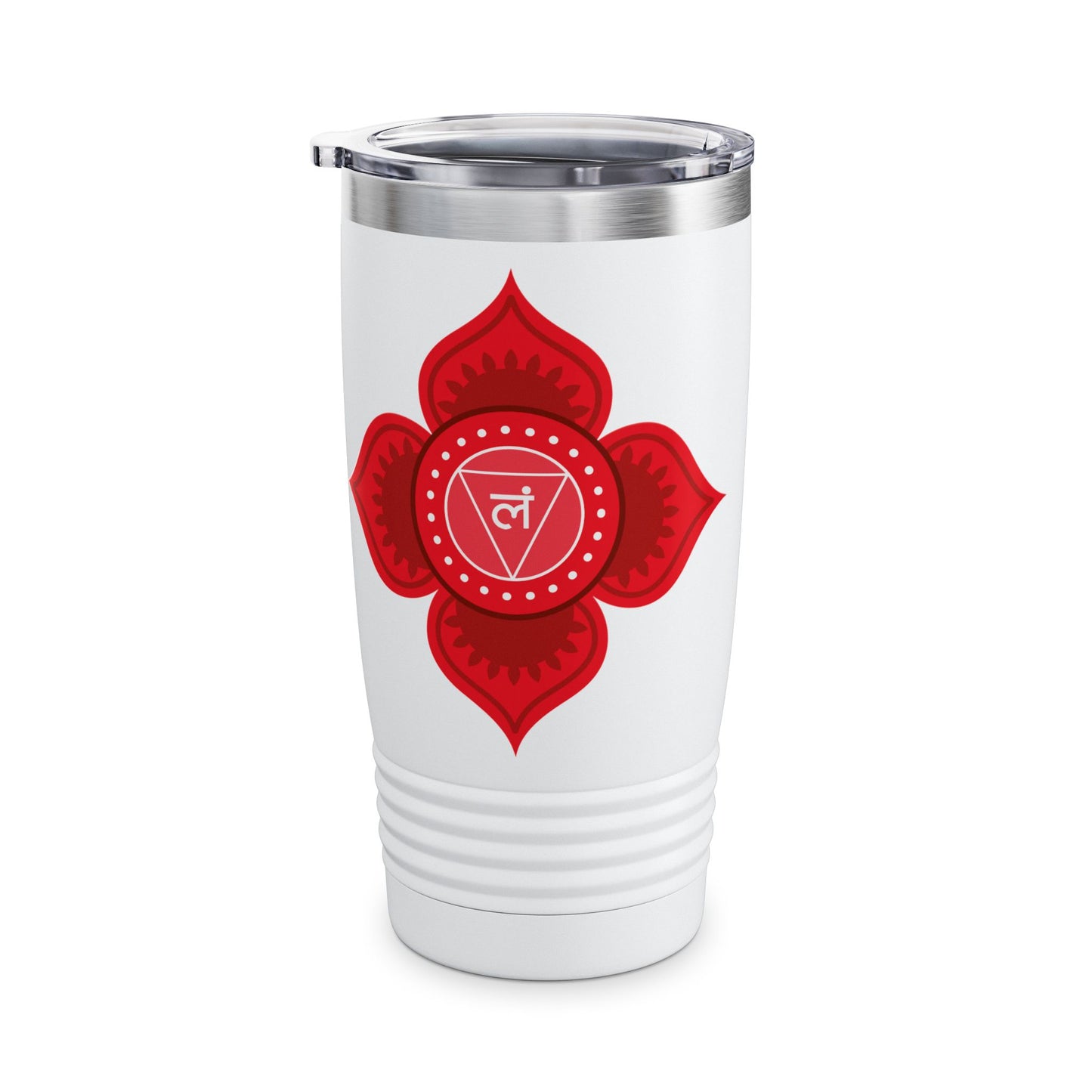 Root Chakra Stainless Steel 20oz Tumbler – Grounding & Stability (White)