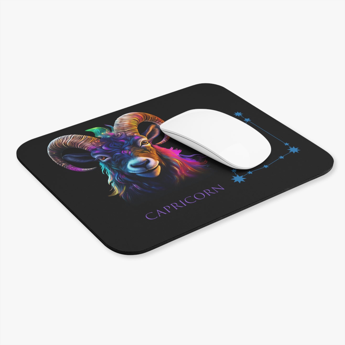 Capricorn Zodiac Mouse Pad – Cosmic Sea-Goat Art & Constellation Design