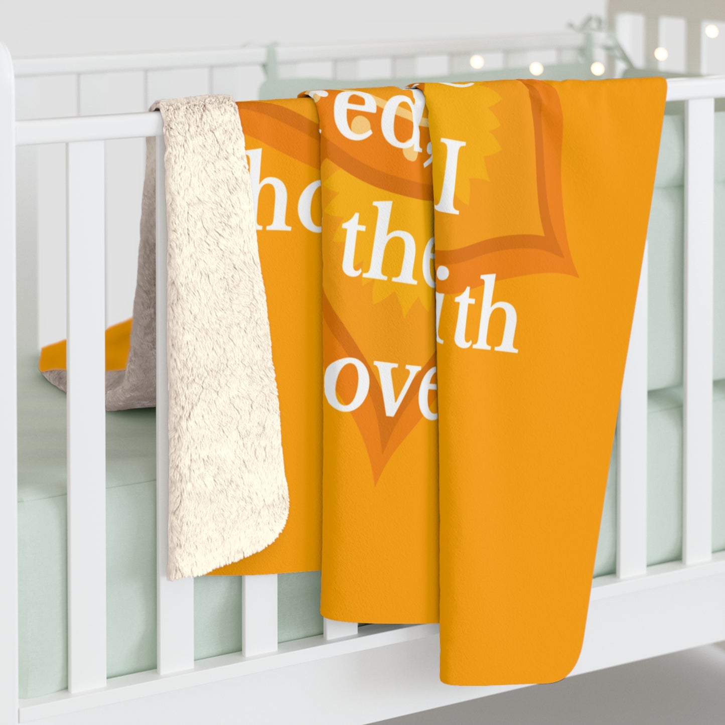 Sacral Chakra Premium Sherpa Blanket — Creativity, Passion & Emotional Flow