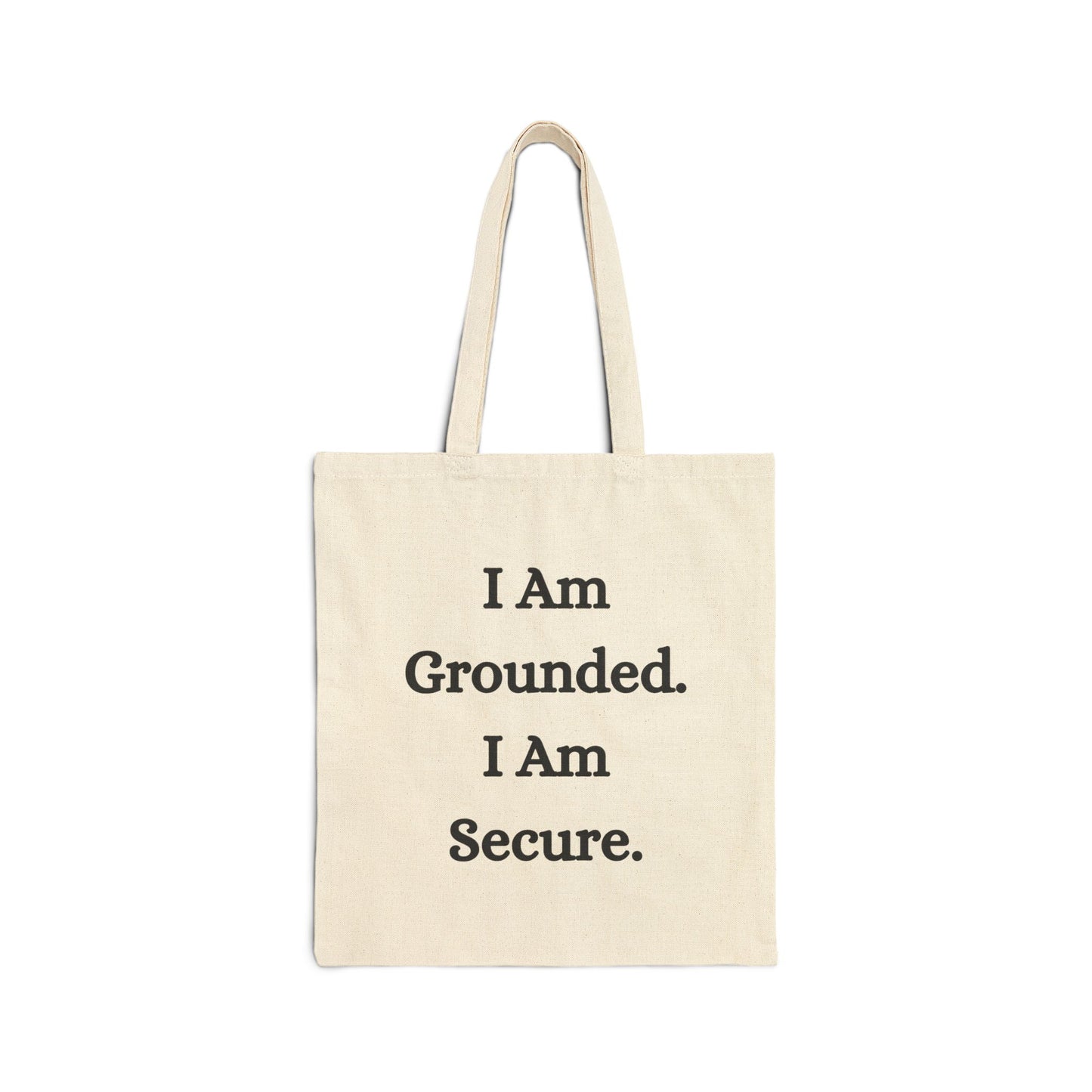 Root Chakra Cotton Canvas Tote – “I Am Grounded”
