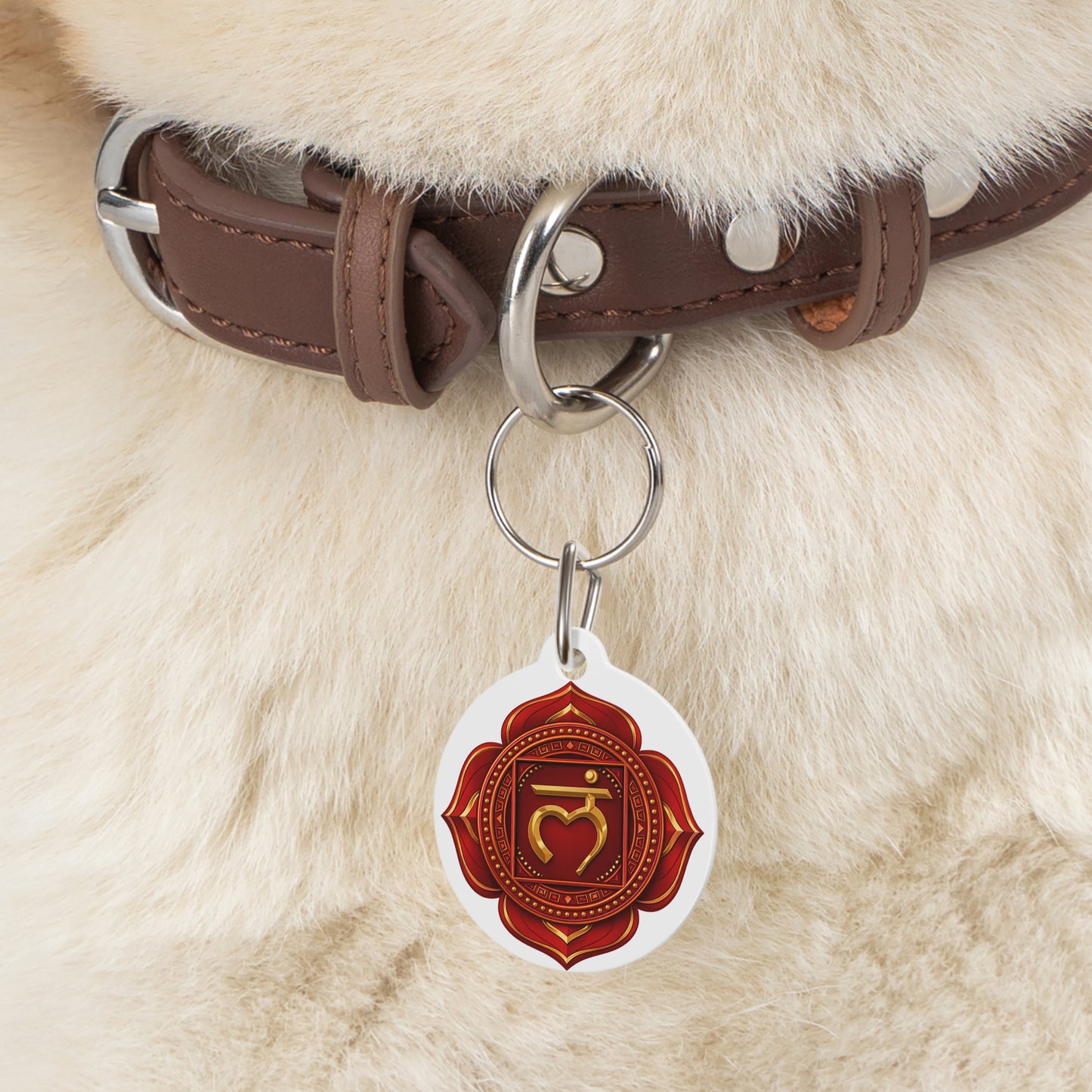 Root Chakra Pet Tag – Grounded Protection for Your Sacred Companion