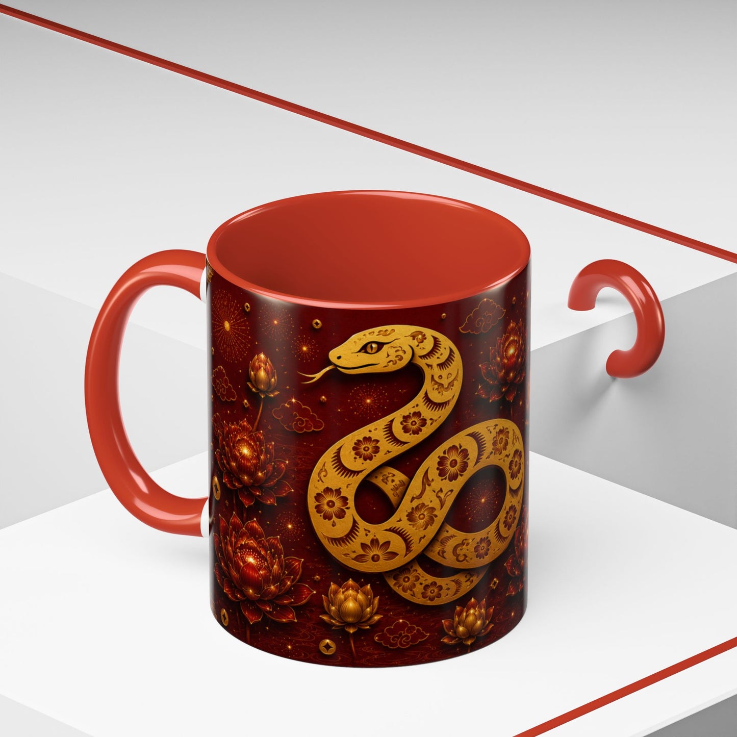 Snake Zodiac Coffee Mug – Chinese Zodiac Years, Wise & Intuitive Accent Mug (11/15oz)