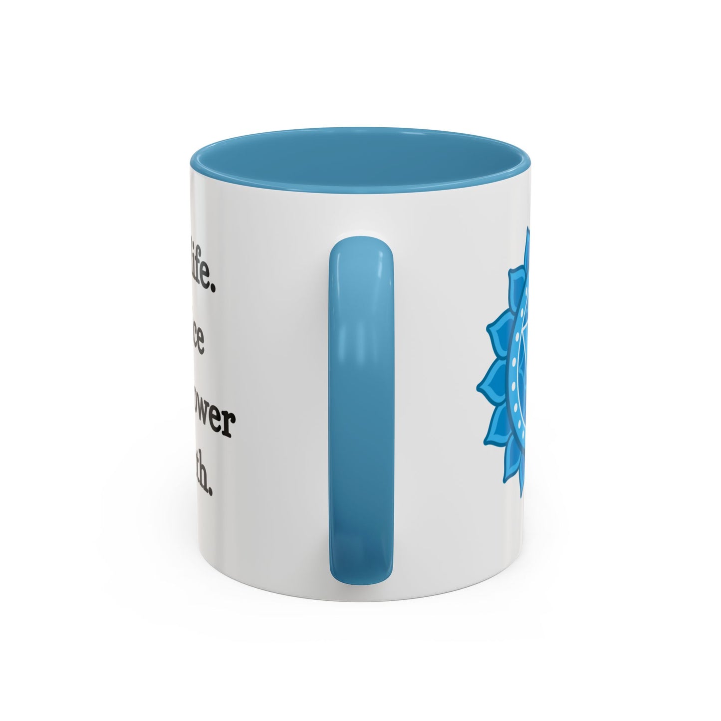Throat Chakra Mug – I Speak Life. My Voice Carries Power and Truth (11oz / 15oz)