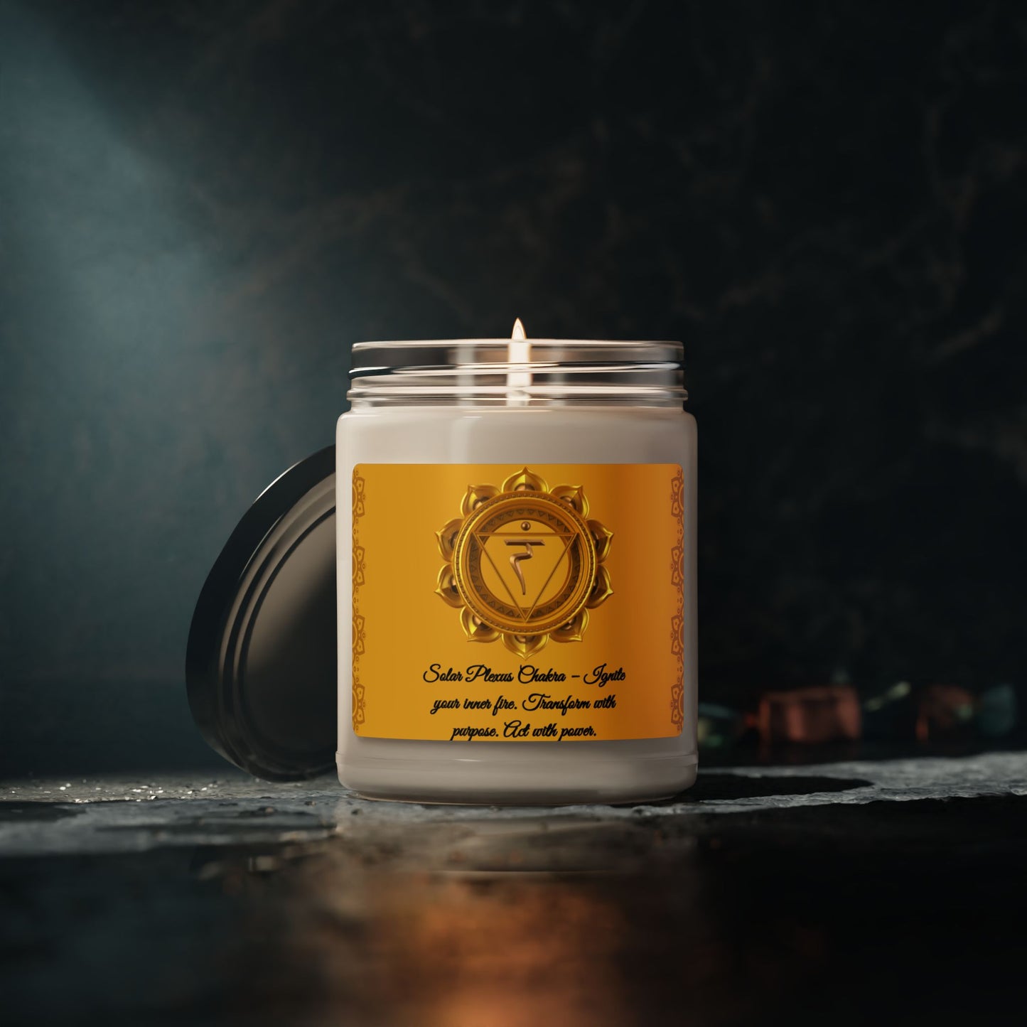 Solar Plexus Chakra Candle – Apple Harvest Scented Soy Candle, 9oz