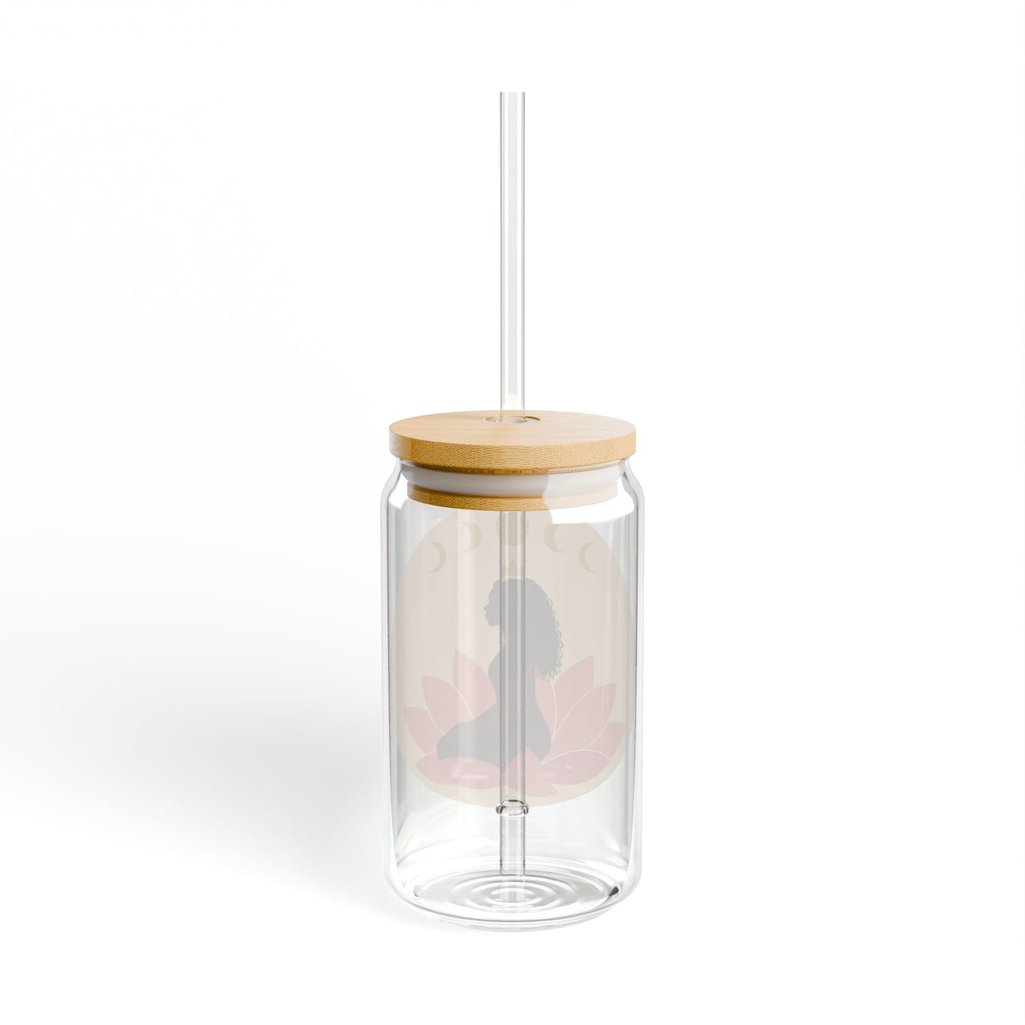 Divine Feminine Sipper Glass – She Blooms in Her Becoming. | 16oz