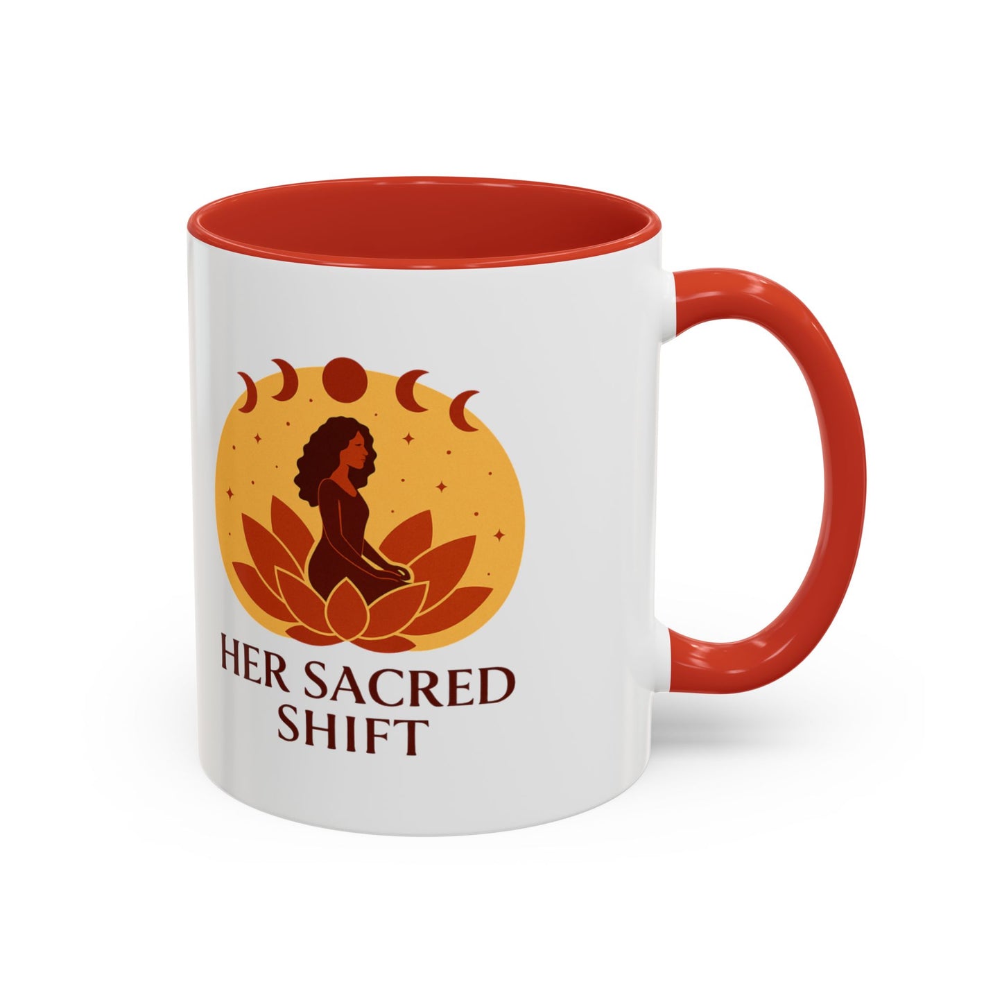 Meditation Coffee Mug - Her Sacred Shift Logo Mug – Root Chakra Energy (11oz / 15oz)