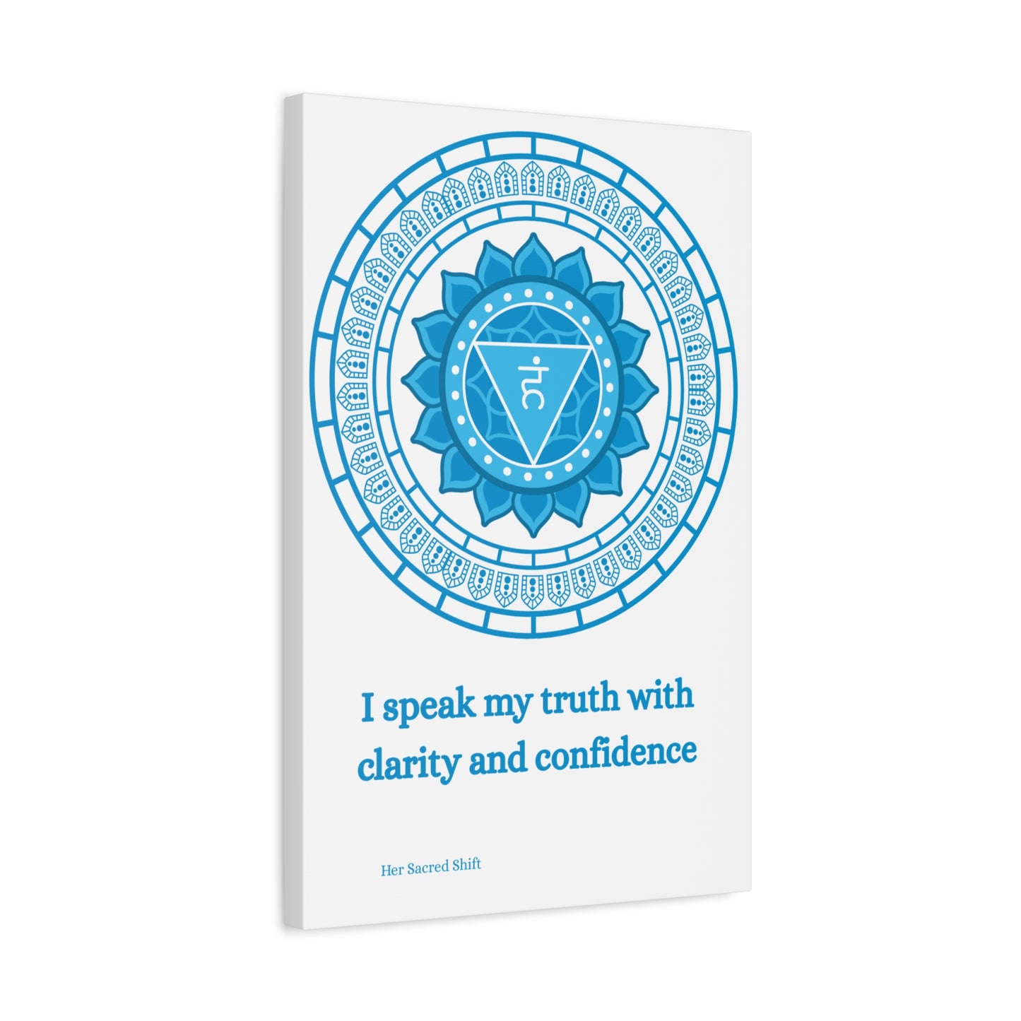 Throat Chakra Canvas – “Speak Your Truth” Wall Art (Unframed)