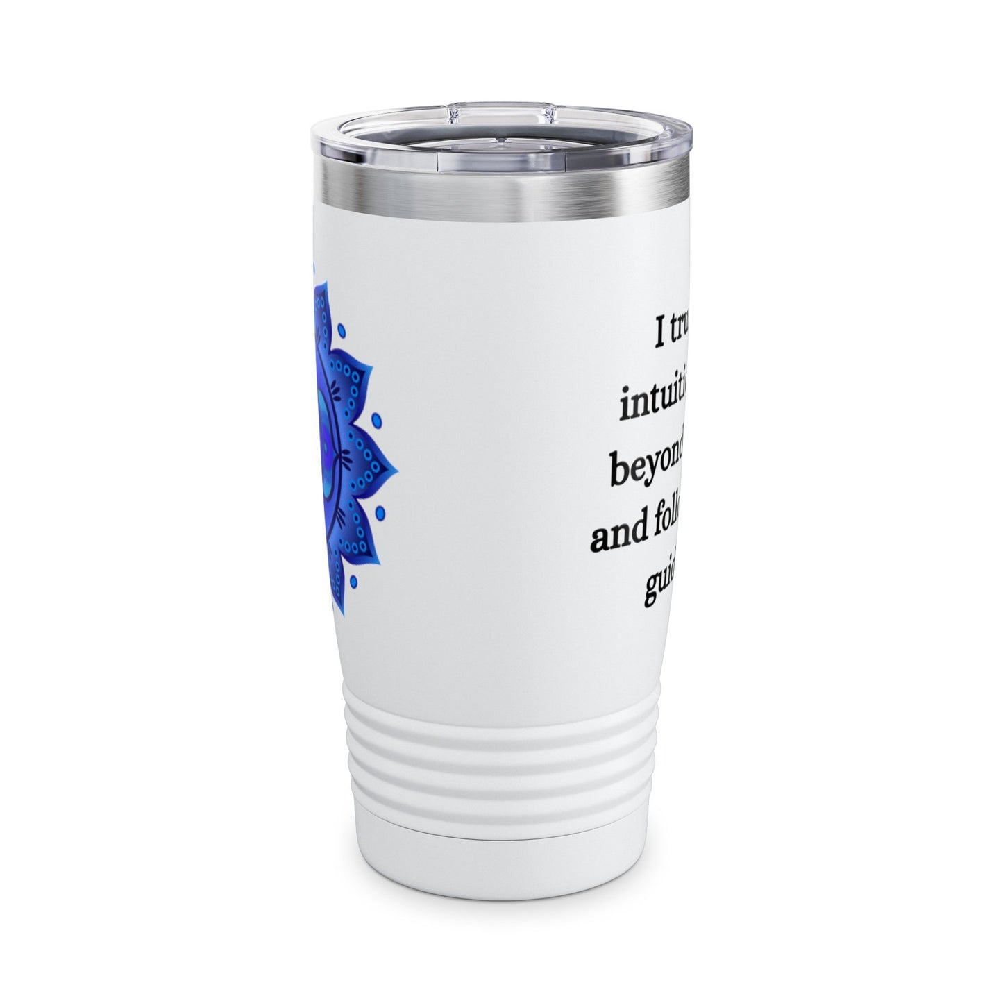 Third Eye Chakra Stainless Steel 20oz Tumbler – Intuition & Clarity (White)
