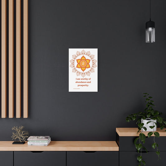 Sacral Chakra Canvas – “Abundance & Prosperity” Wall Art (Unframed)