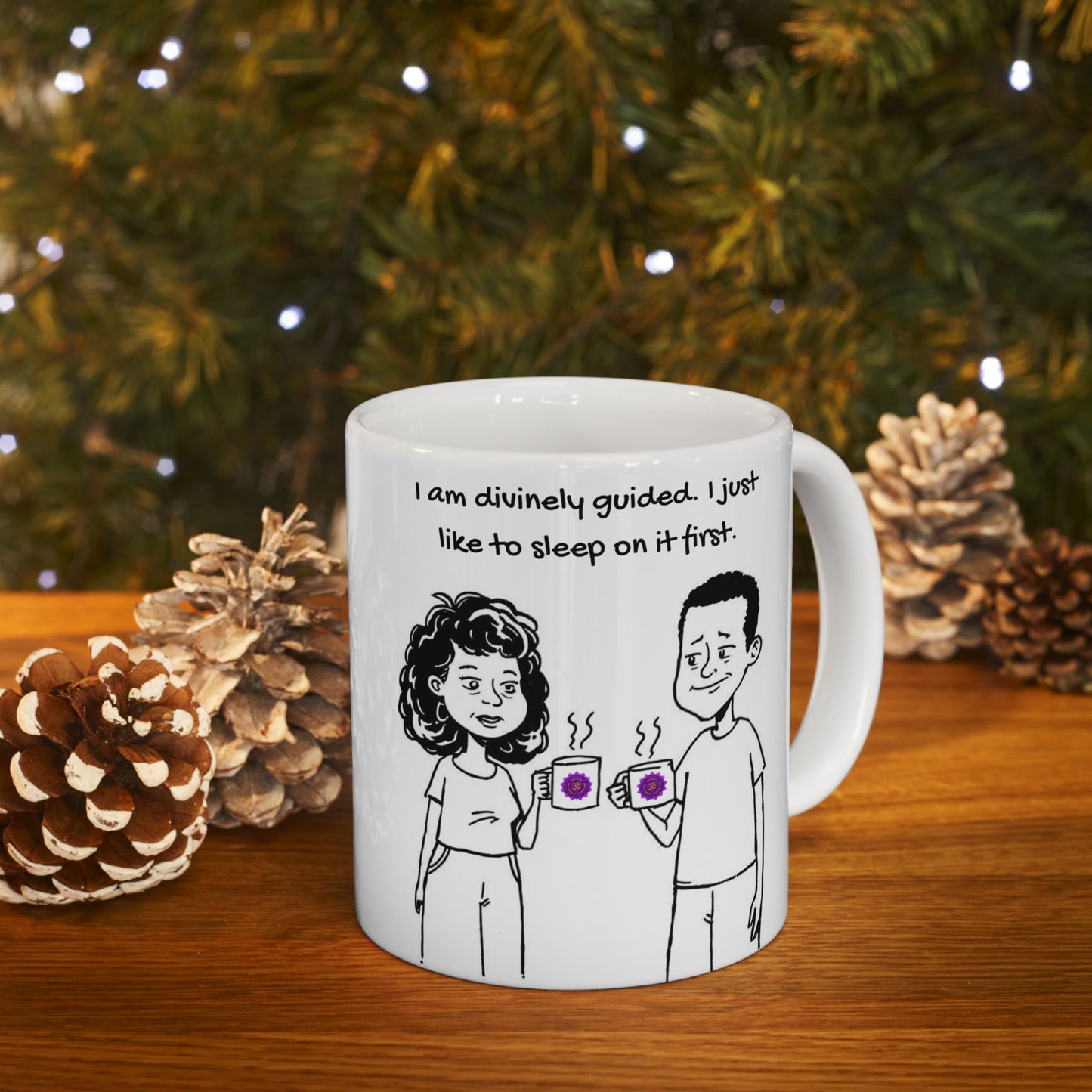 Animated Crown Chakra Mug – Spiritually Aligned… Still Human (11oz/15oz)