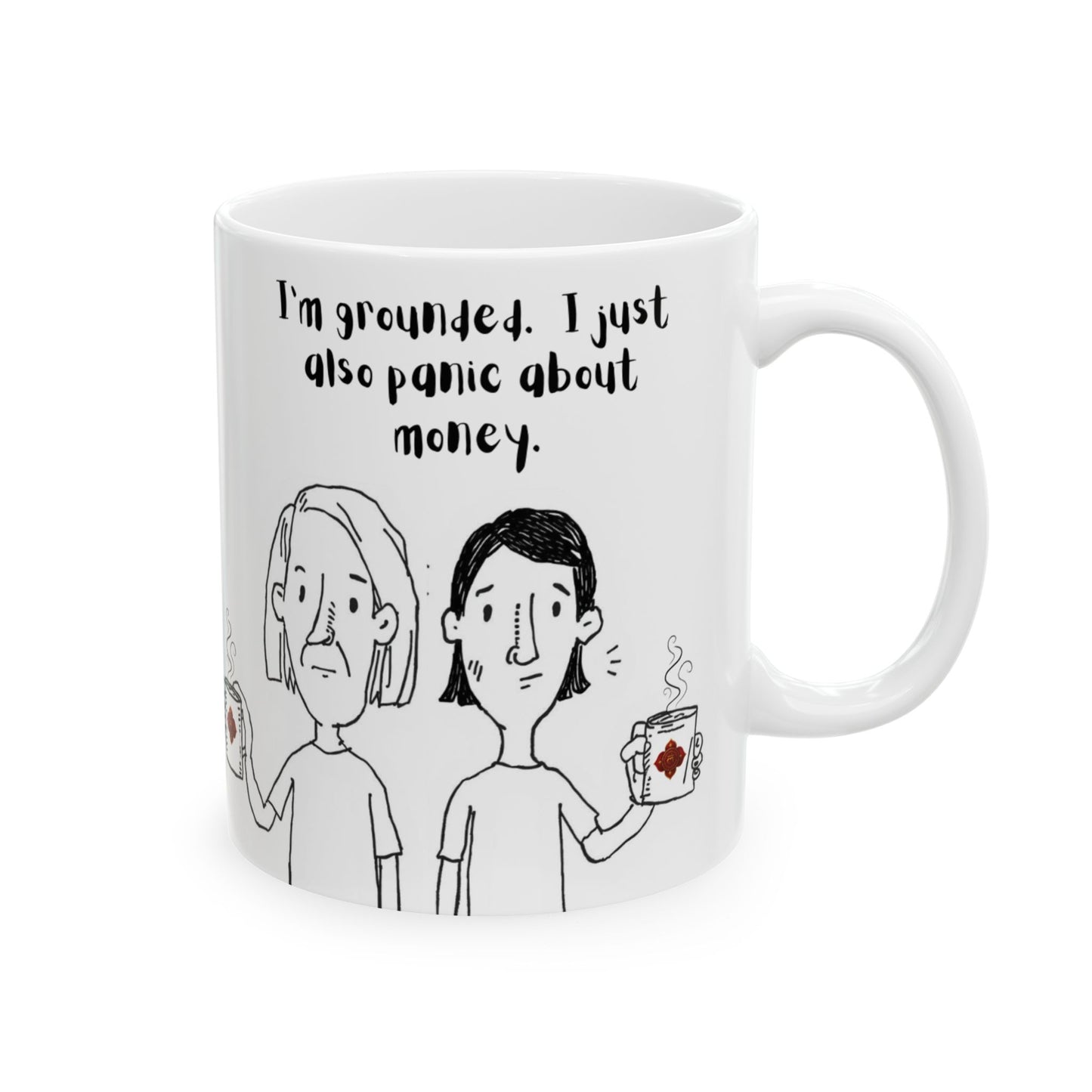 Animated Root Chakra Mug – Grounded… But Still Concerned 11oz/15oz