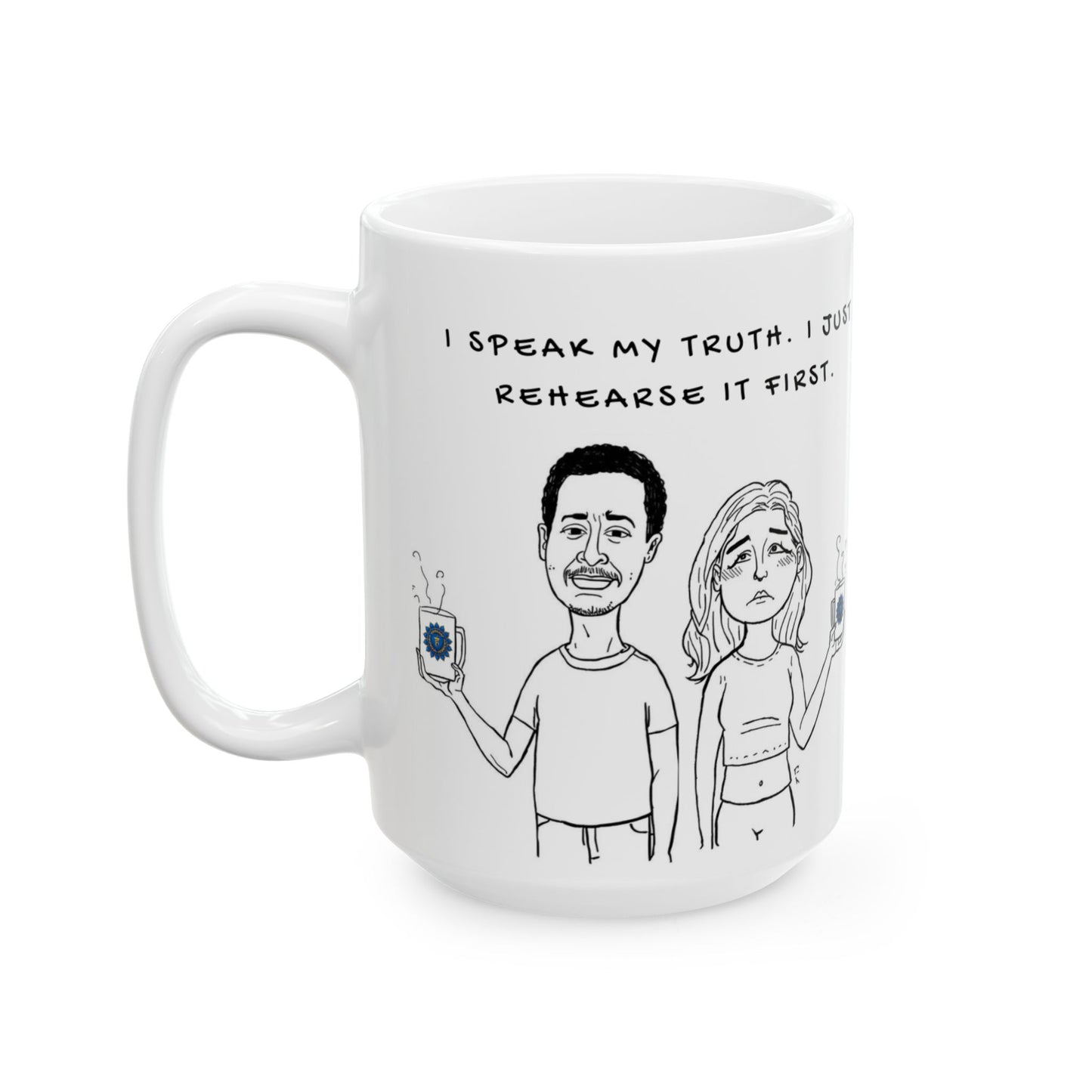 Animated Throat Chakra Mug – I’m Speaking My Truth… Gently (11oz/15oz)