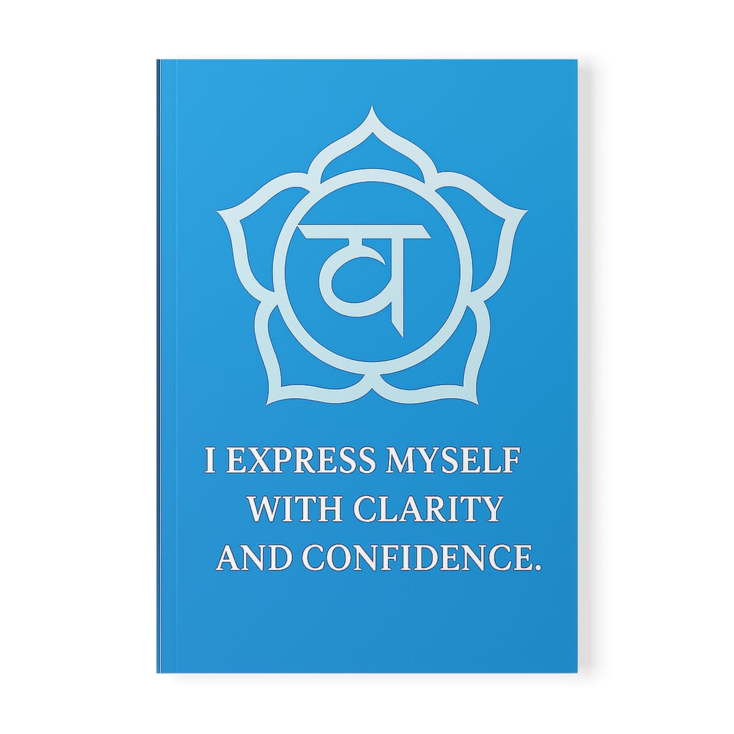 Throat Chakra A5 Softcover Notebook - "I Express Myself with Clarity and Confidence"