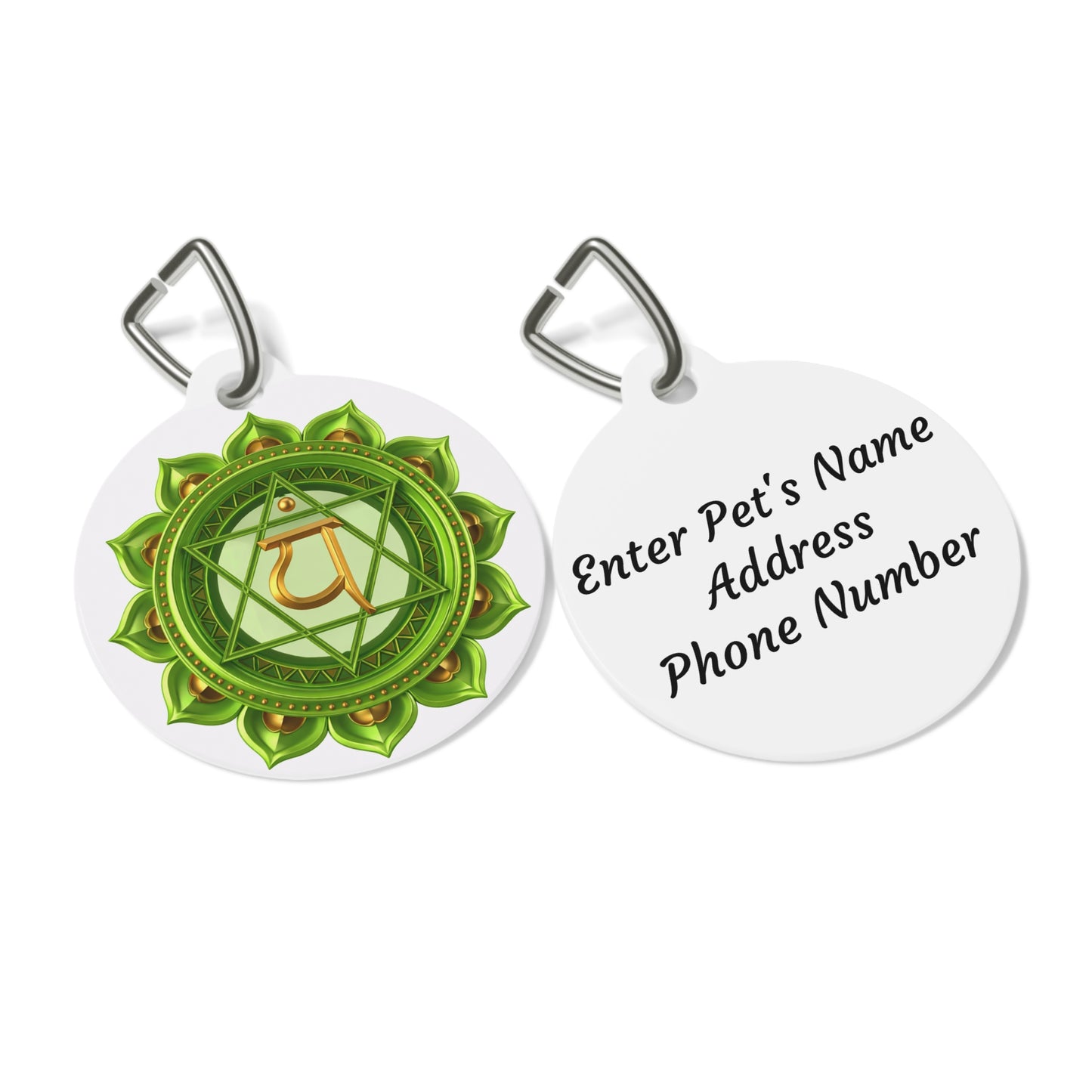 Heart Chakra Pet Tag – Love & Harmony for Your Soul Companion