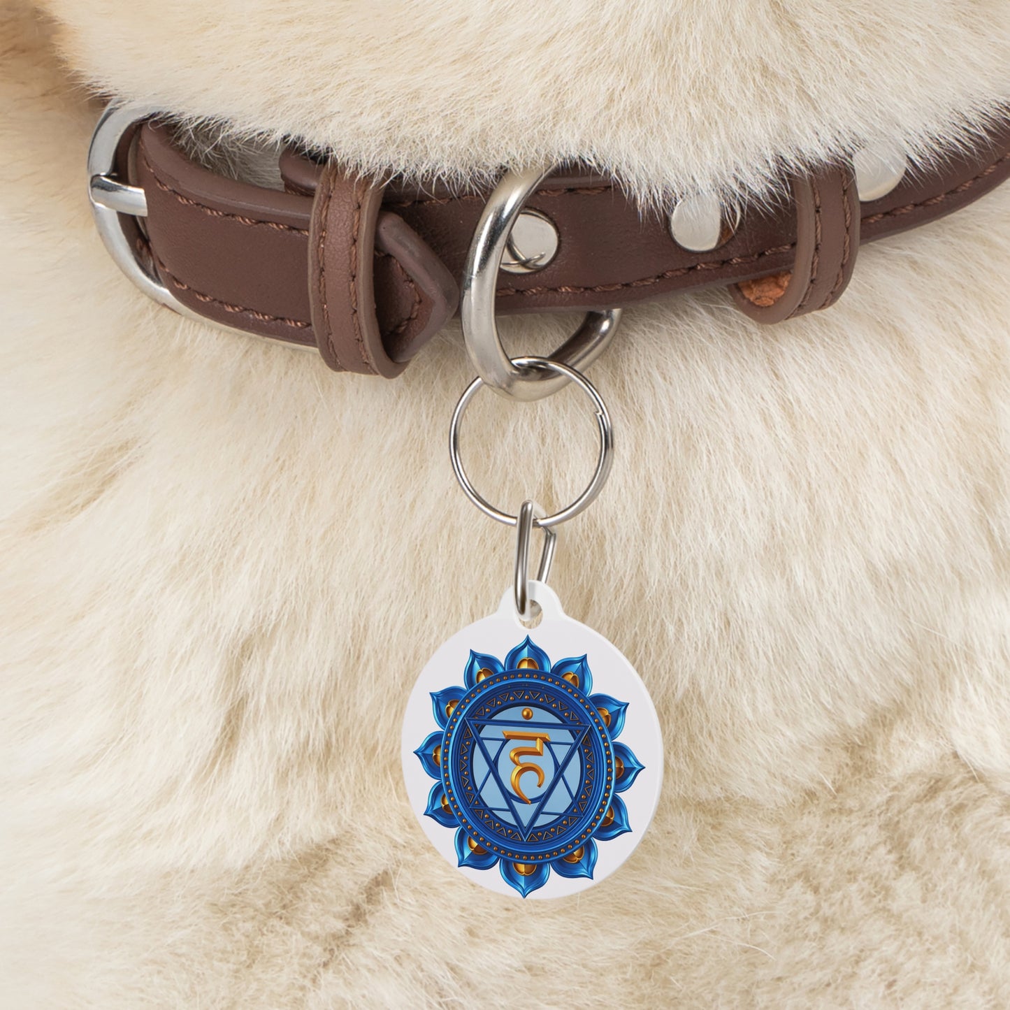 Throat Chakra Pet Tag – Trust & Communication for Your Companion