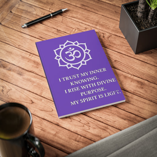 Crown Chakra A5 Notebook – I Am Light. I Am Divine. I Am One.