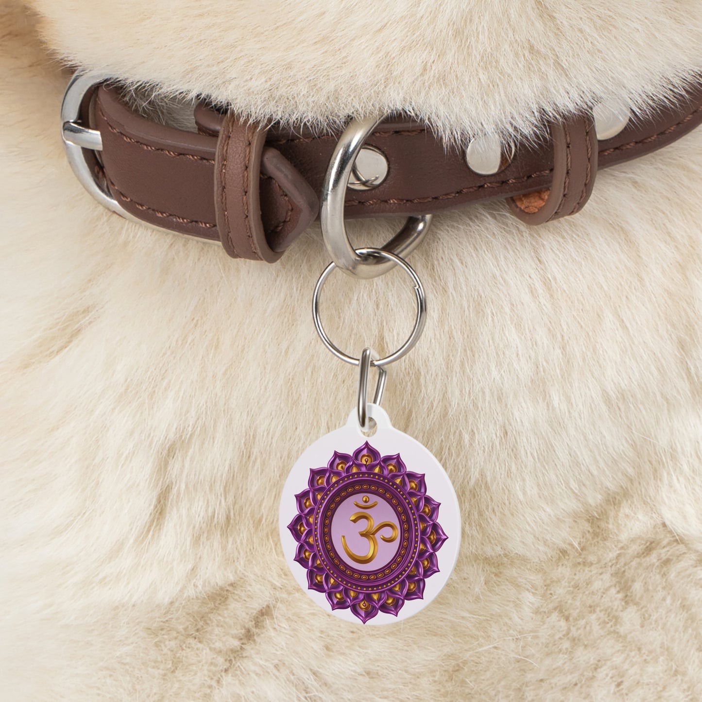 Crown Chakra Pet Tag – Divine Connection for Your Sacred Companion