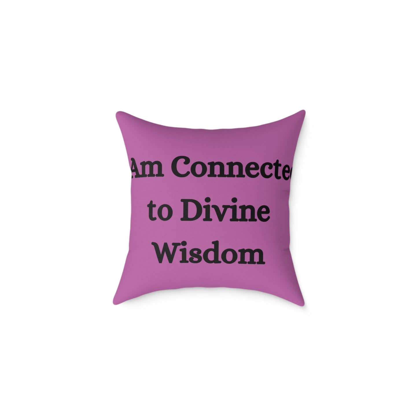 Crown Chakra Throw Pillow – I Am Connected to Divine Wisdom - Full Color