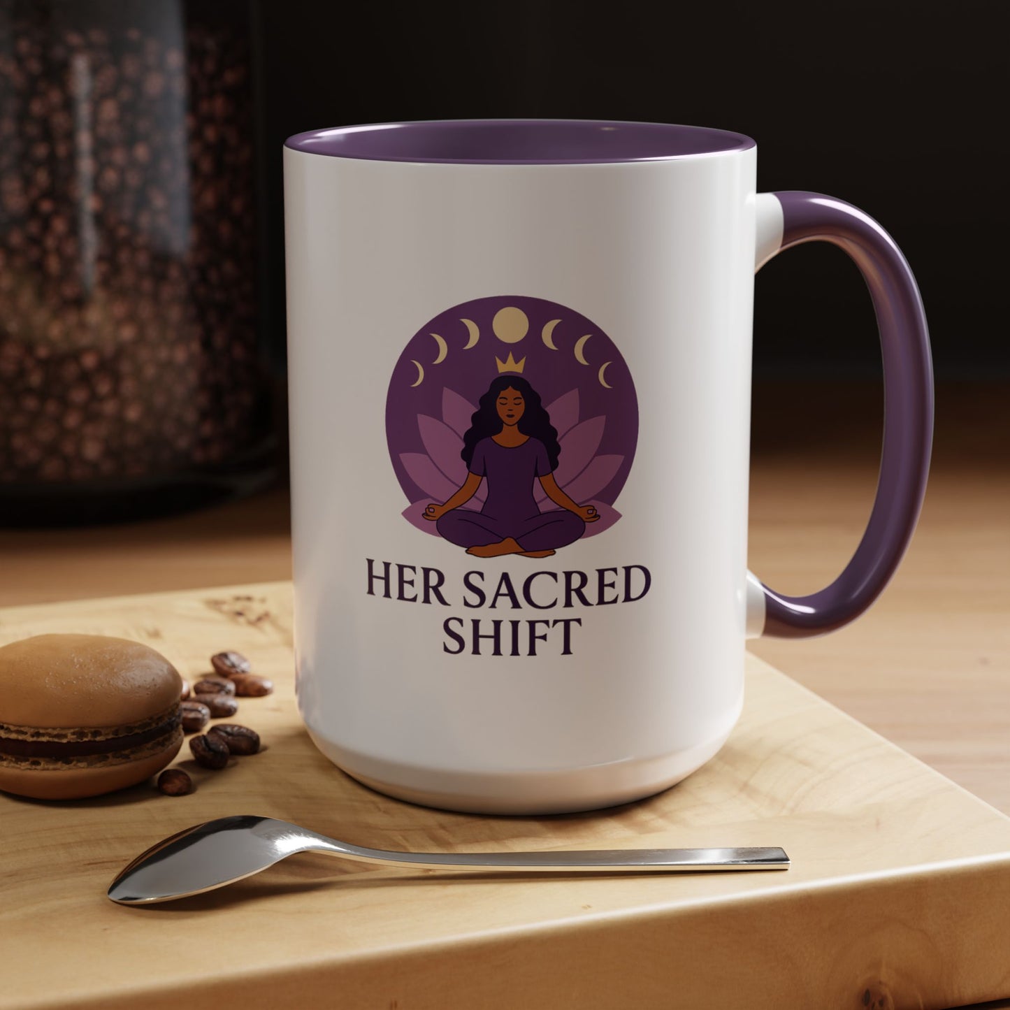 Her Sacred Shift Logo Mug – Crown Chakra Energy (11oz / 15oz)