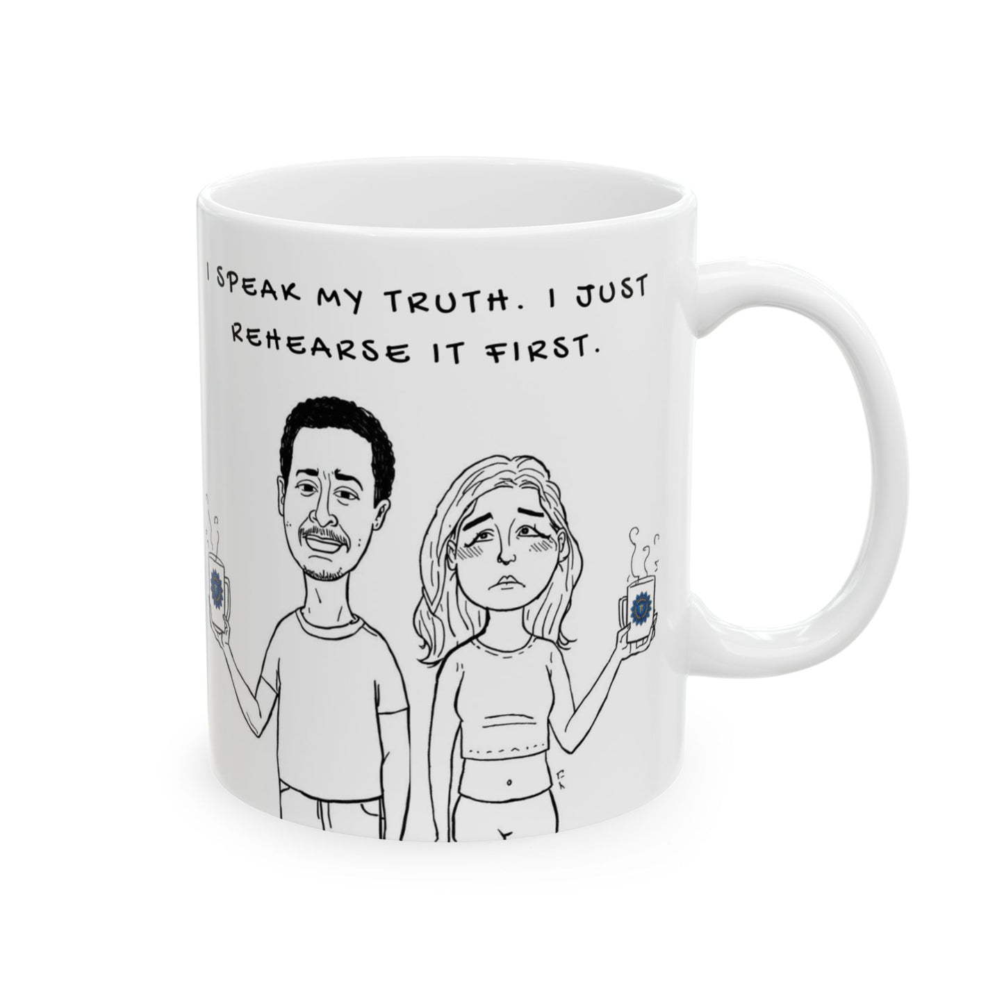 Animated Throat Chakra Mug – I’m Speaking My Truth… Gently (11oz/15oz)
