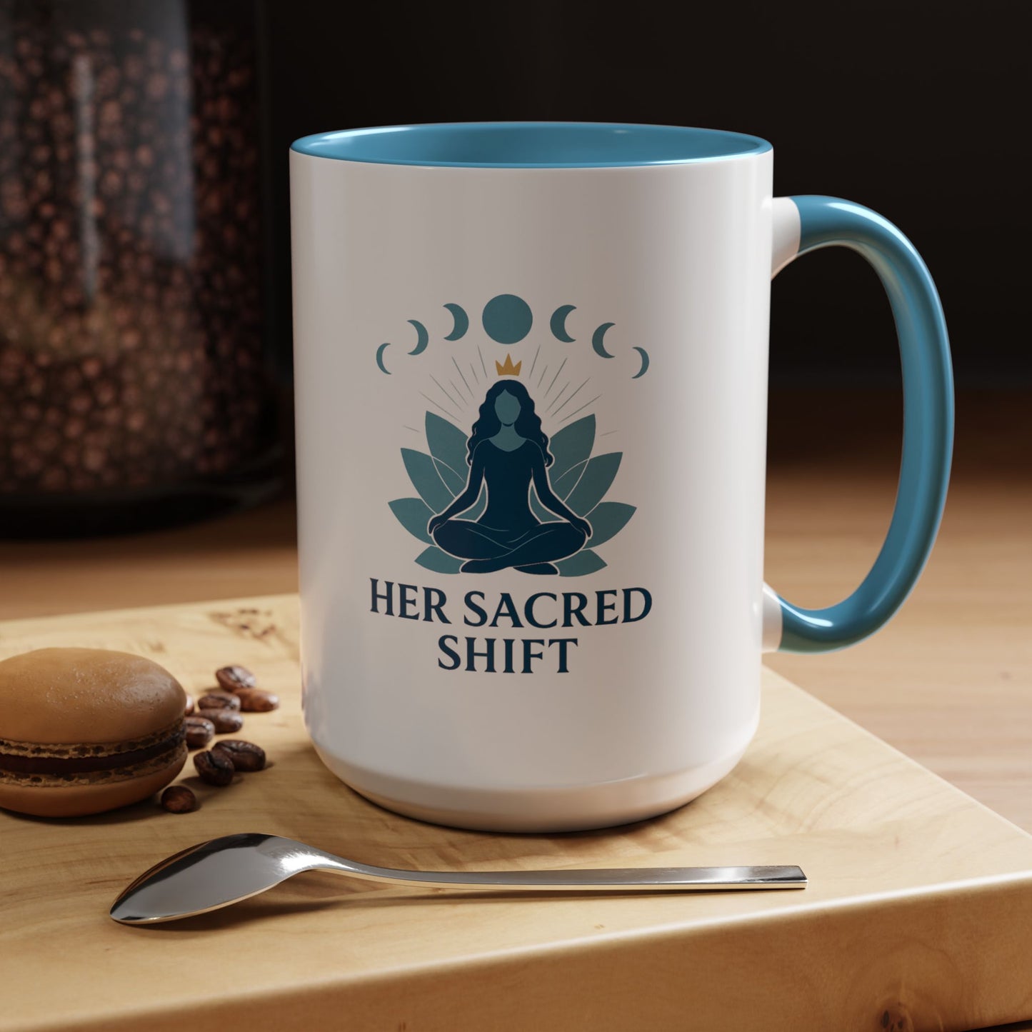 Her Sacred Shift Logo Mug – Throat Chakra Energy (11oz / 15oz)