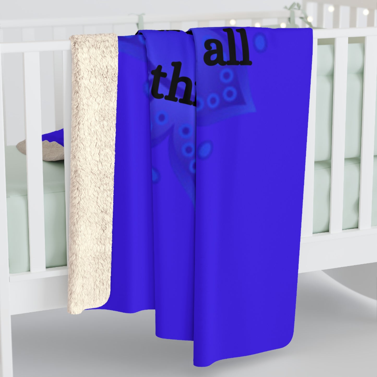 Third Eye Chakra Premium Sherpa Blanket — Intuition & Inner Vision Affirmation Throw | Ultra-Soft Spiritual Comfort Blanket