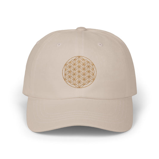 Flower of Life Dad Cap- Gold Flower of Life Design