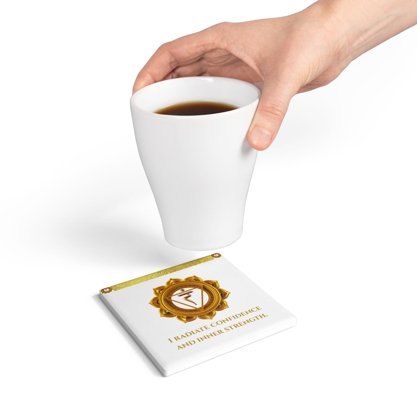 Solar Plexus Chakra Coaster – Radiate Confidence & Power | Golden Chakra Collection
