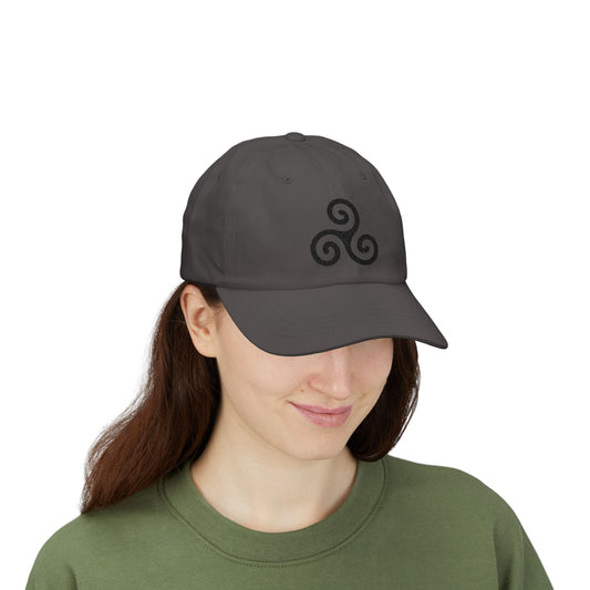 Triskelion Sigil Cap – Sacred Cycles & Soul Evolution