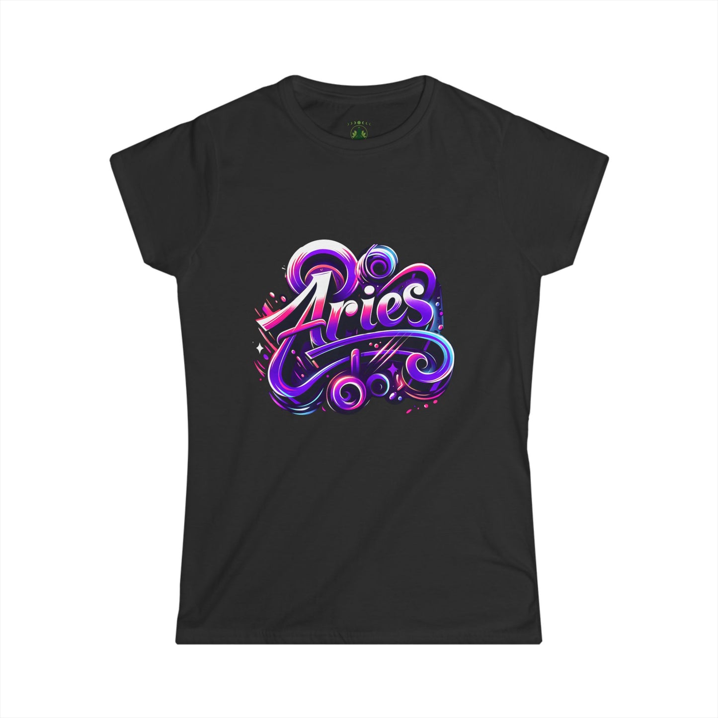 Aries Zodiac T-Shirt – Bold Black & White Design 2