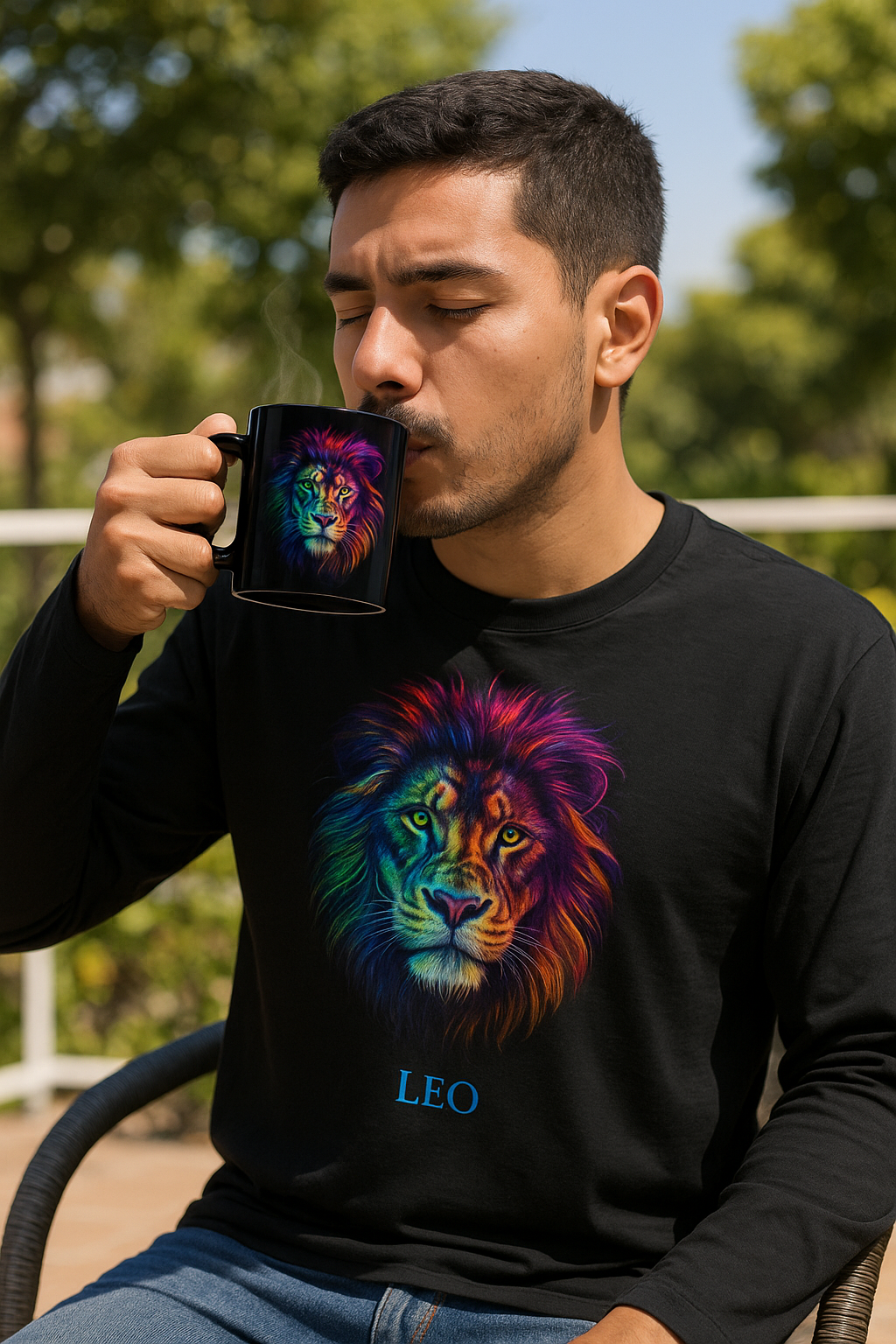 Leo Long Sleeve Tee & Mug Set