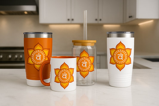 Sacral Chakra Sip & Shift Drinkware Set – Awaken Your Flow