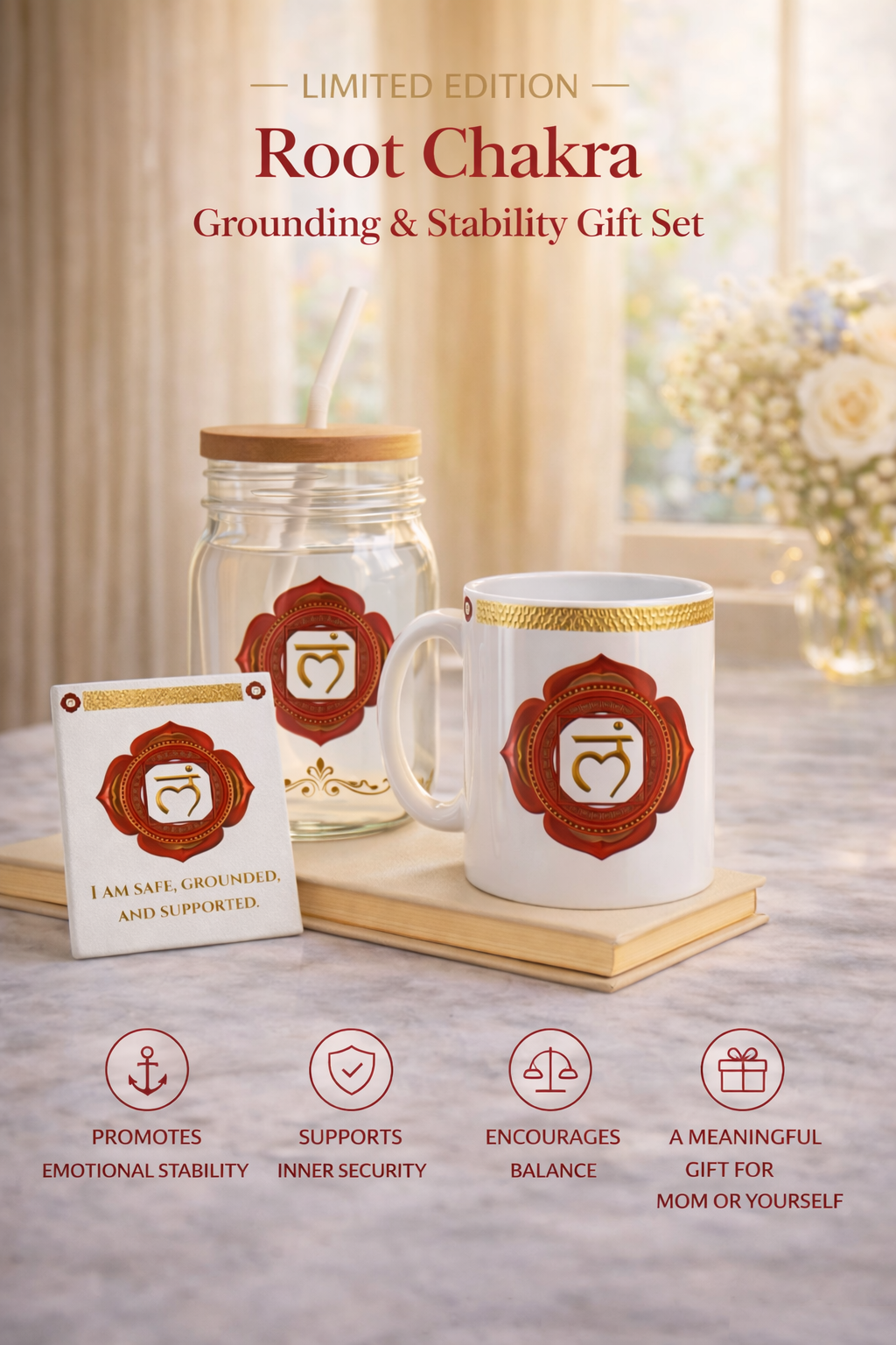 Limited Edition Mother’s Day Golden Root Chakra Grounding Gift Set
