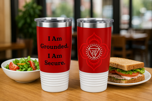 Root Chakra Stainless Steel 20oz Tumbler – Grounding & Stability