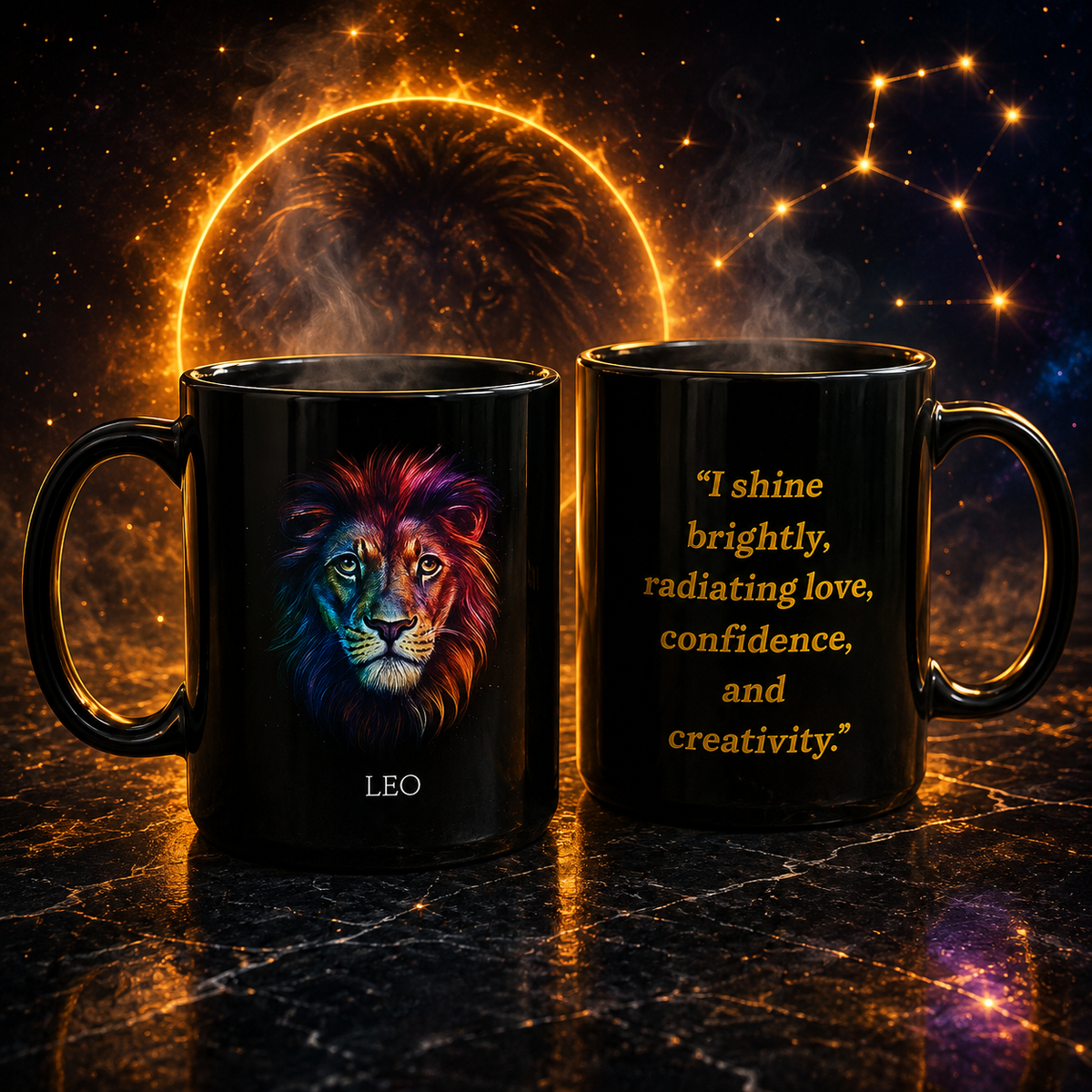 Leo Zodiac Affirmation Mug – Radiant & Creative