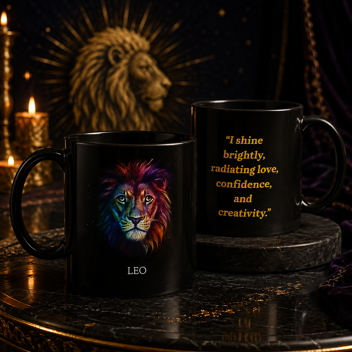 Leo Zodiac Affirmation Mug – Radiant & Creative