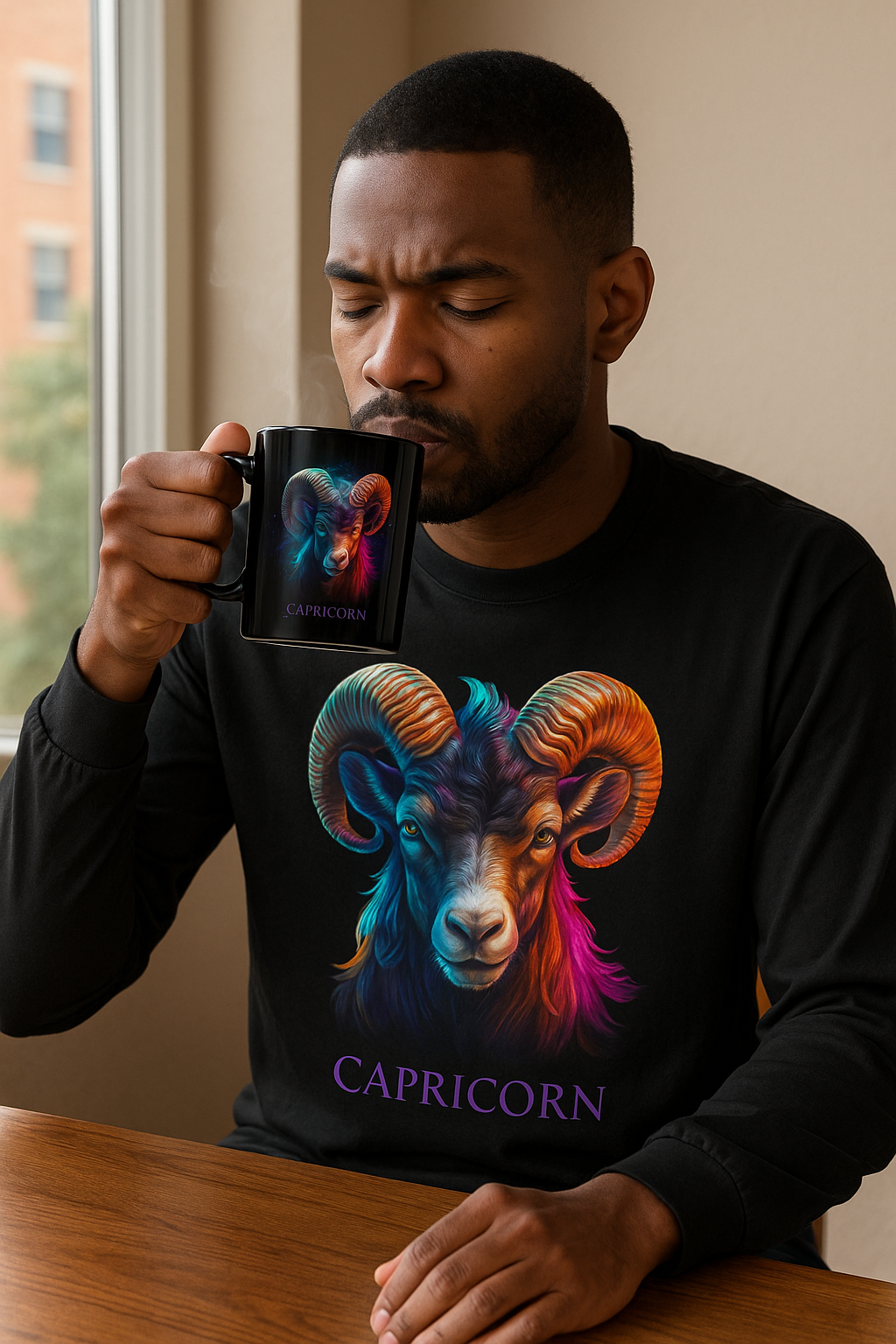 Capricorn Long Sleeve Tee & Mug Set
