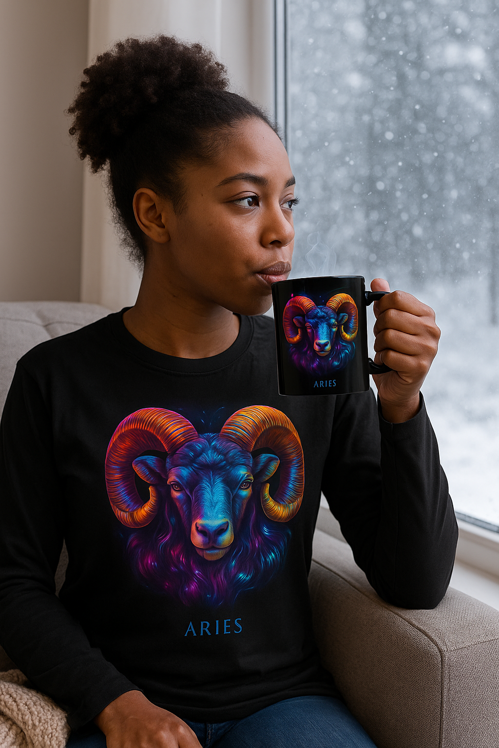 Aries Long Sleeve Tee & Mug Set