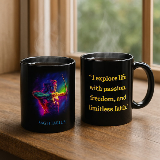 Sagittarius Zodiac Affirmation Mug – Adventurous & Free