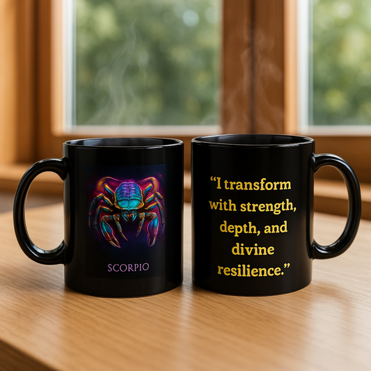 Scorpio Zodiac Affirmation Mug – Powerful & Transformative