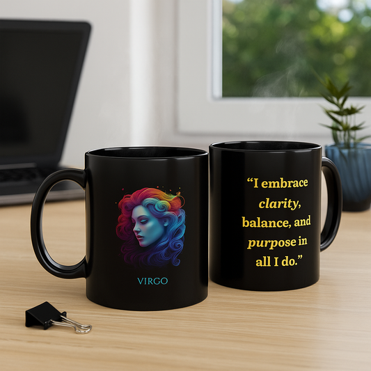 Virgo Zodiac Affirmation Mug – Wise & Purposeful