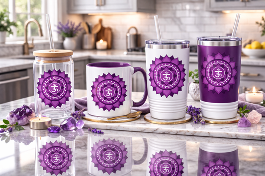 Crown Chakra Sip & Shift Drinkware Set – Awaken Divine Connection