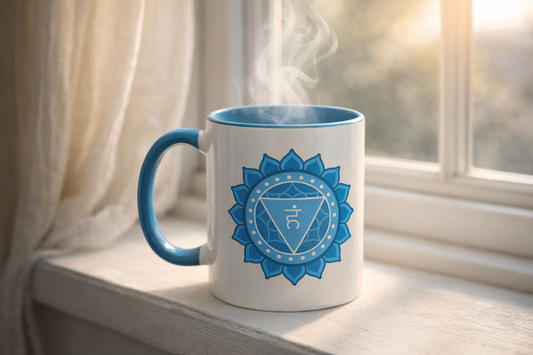 Throat Chakra Mug – I Speak Life. My Voice Carries Power and Truth (11oz / 15oz)