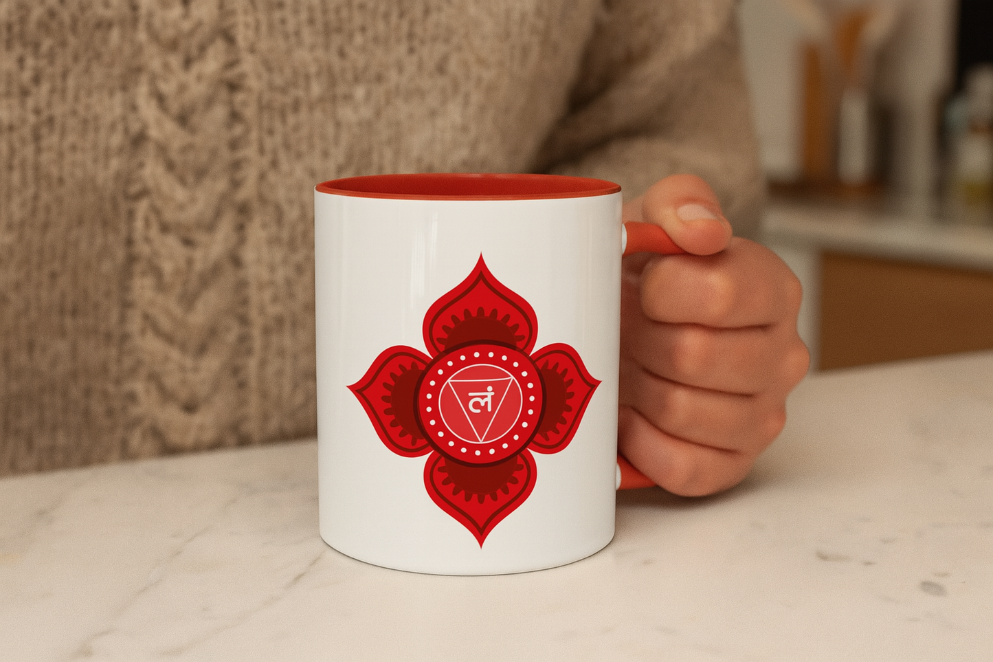 Root Chakra Mug – I Am Rooted in Purpose and Protected by Peace (11oz / 15oz)