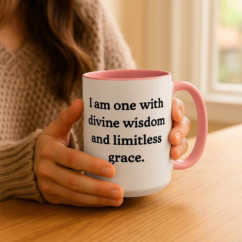 Crown Chakra Mug – I Am One with Divine Wisdom and Limitless Grace (11oz / 15oz)